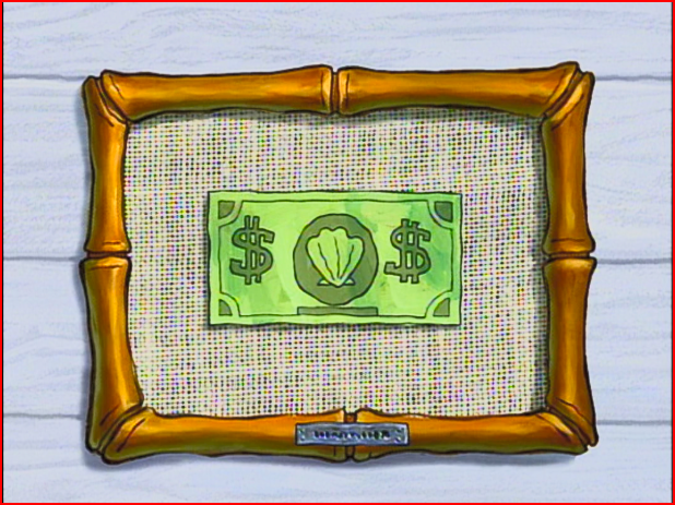 Mr Krabs 1 dollar Bill